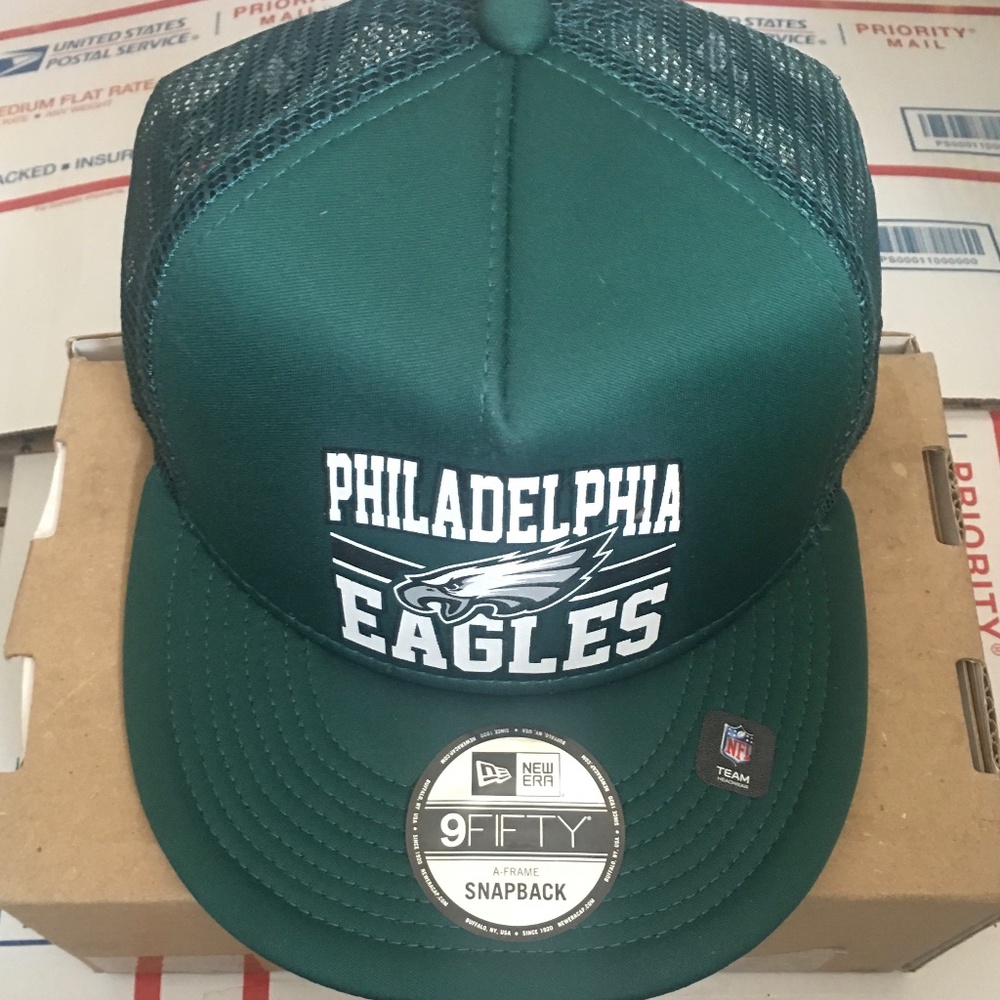 Lot 3 Men's New Era Philadelphia Eagles Trucker 9FIFTY & 76ers Snapback Hat New